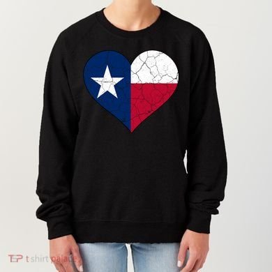 Texas Strong Distressed Heart Women's Sweatshirt