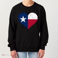 Texas Strong Distressed Heart Women's Sweatshirt thumb 0