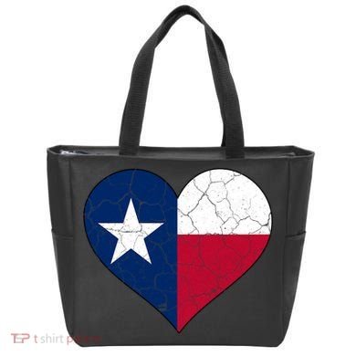 Texas Strong Distressed Heart Tote Bag