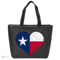 Texas Strong Distressed Heart Tote Bag thumb 0