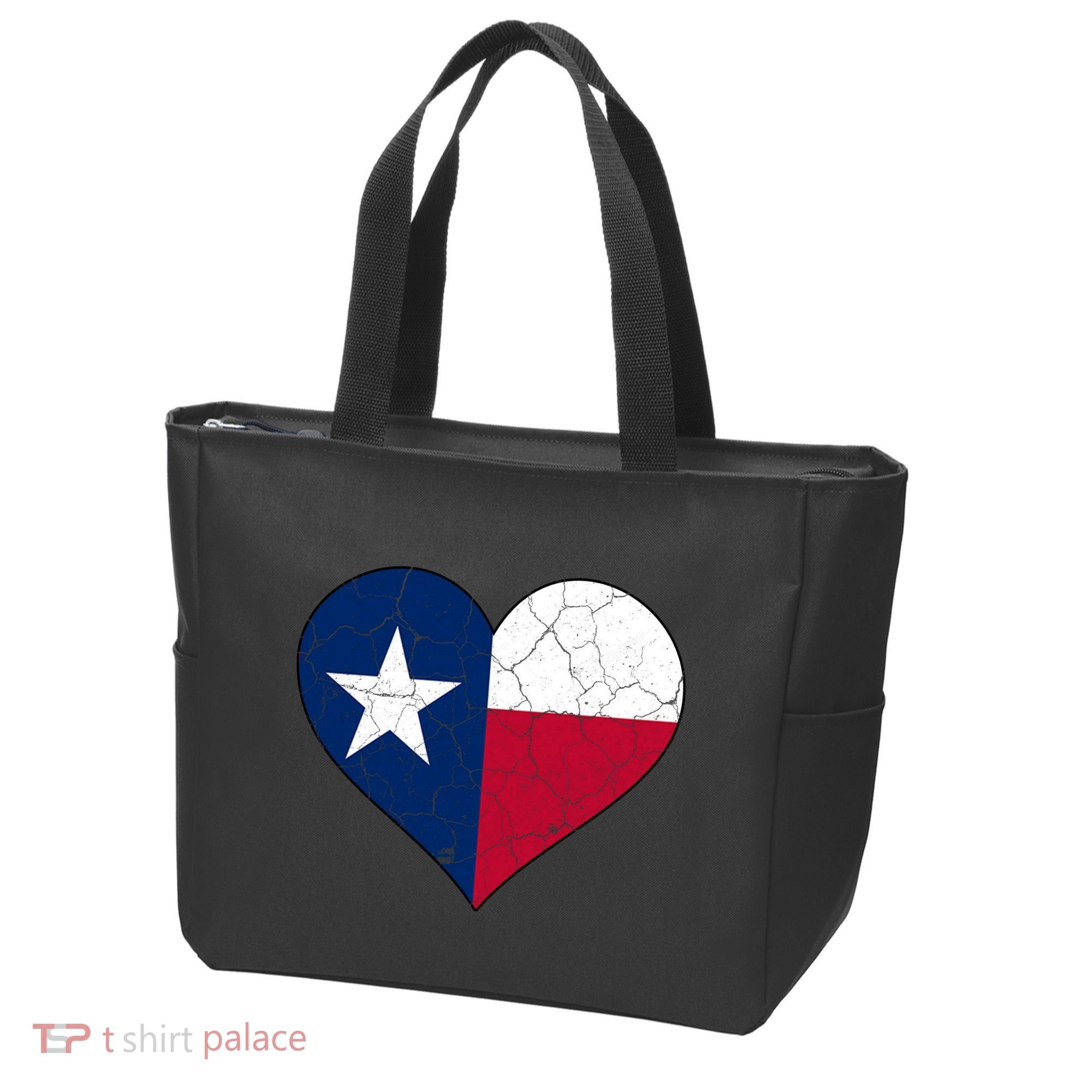 Texas Strong Distressed Heart Tote Bag