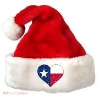 Texas Strong Distressed Heart Santa Hat thumb 0