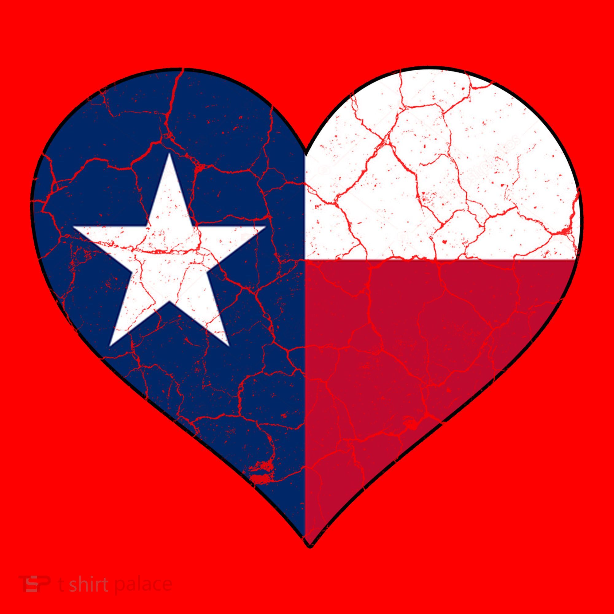 Texas Strong Distressed Heart Santa Hat