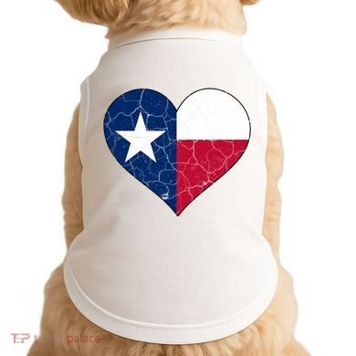 Texas Strong Distressed Heart Doggie Tank