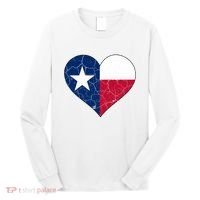 Texas Strong Distressed Heart Long Sleeve Shirt thumb 0