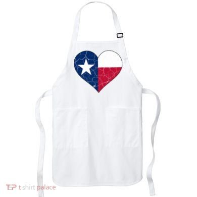 Texas Strong Distressed Heart Apron