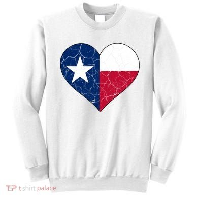 Texas Strong Distressed Heart Sweatshirt