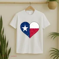 Texas Strong Distressed Heart T-Shirt thumb 2