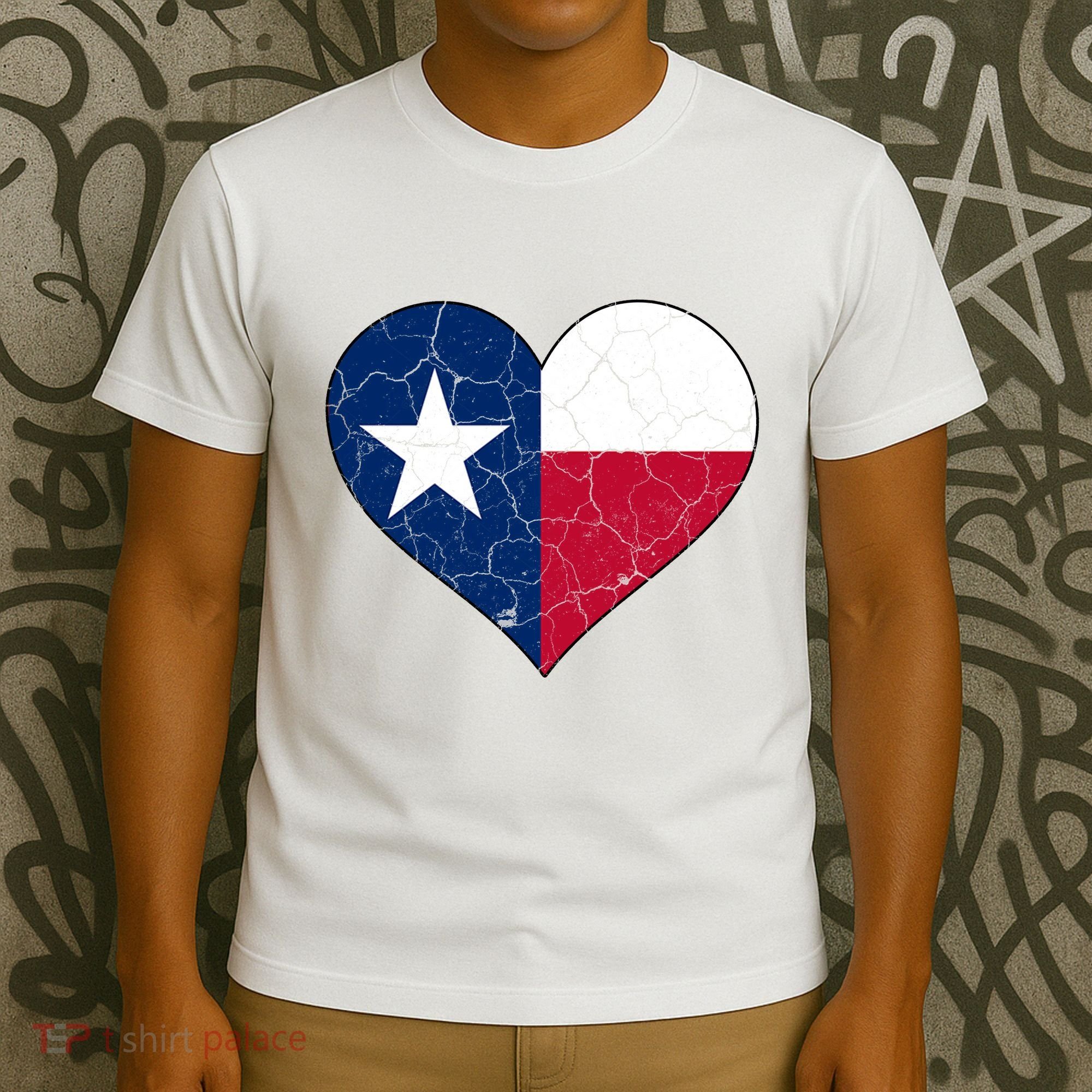 Texas Strong Distressed Heart T-Shirt