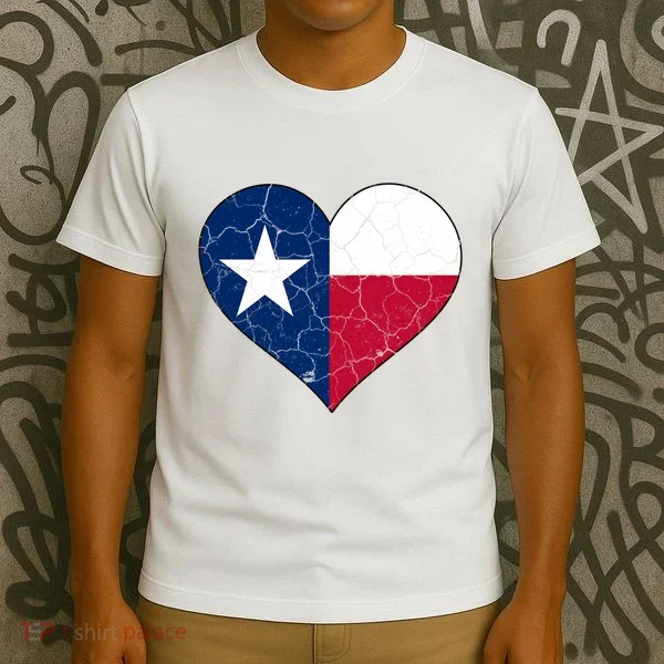 Texas Strong Distressed Heart T-Shirt