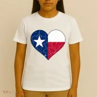 Texas Strong Distressed Heart T-Shirt thumb 4