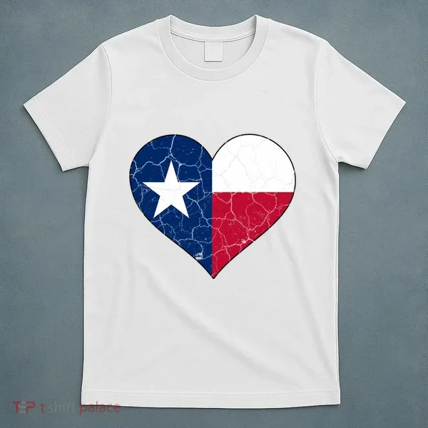 Texas Strong Distressed Heart T-Shirt