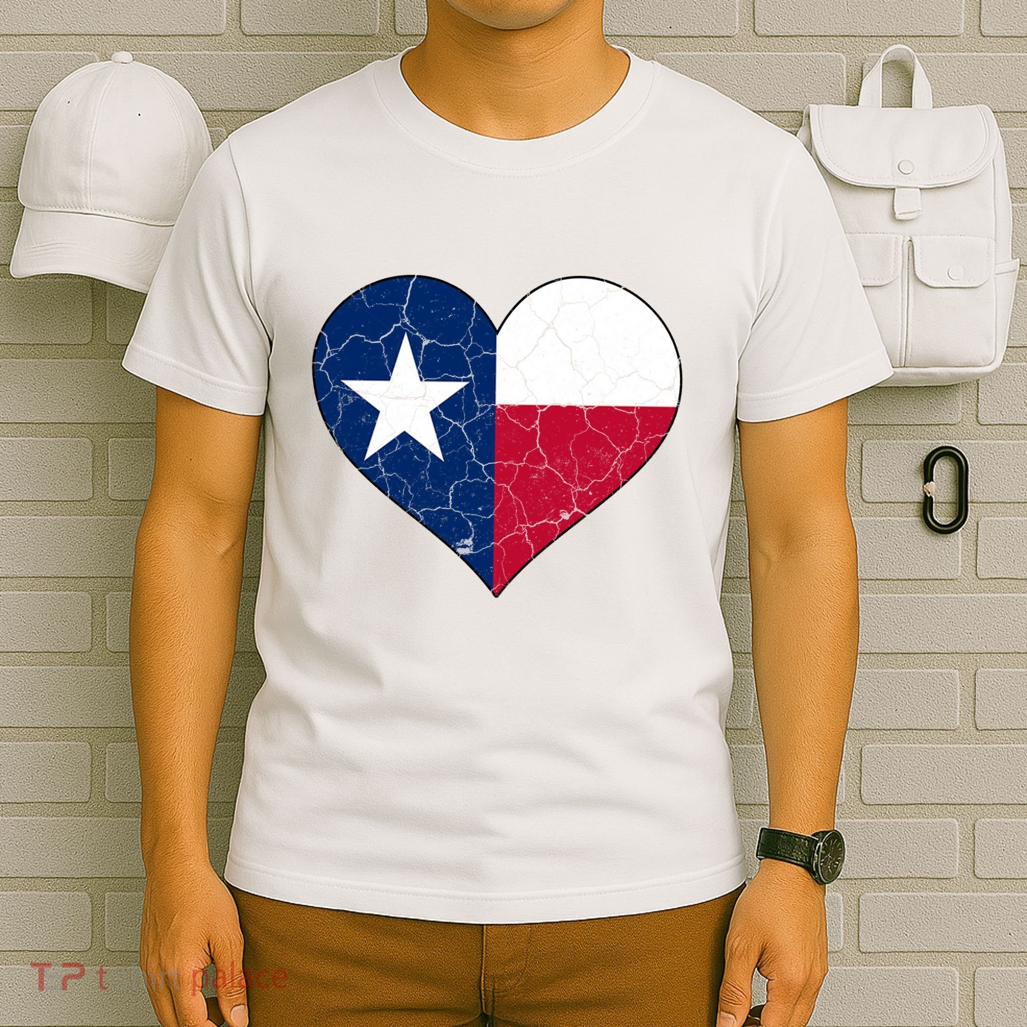 Texas Strong Distressed Heart T-Shirt