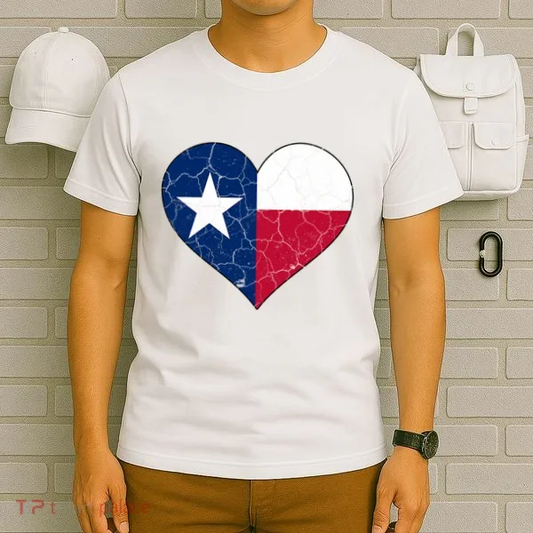 Texas Strong Distressed Heart T-Shirt