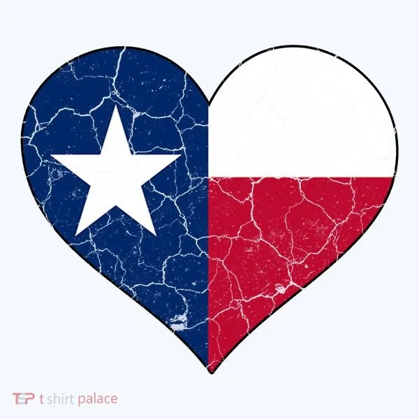 Texas Strong Distressed Heart T-Shirt