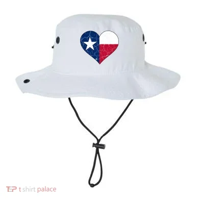 Texas Strong Distressed Heart Bucket Hat
