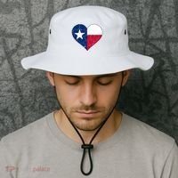 Texas Strong Distressed Heart Bucket Hat thumb 2