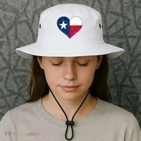 Texas Strong Distressed Heart Bucket Hat thumb 3