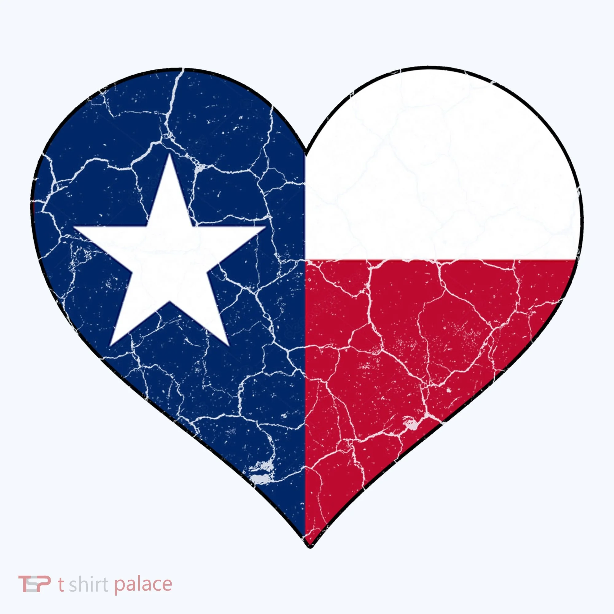 Texas Strong Distressed Heart Bucket Hat