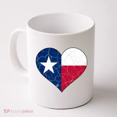 Texas Strong Distressed Heart Coffee Mug