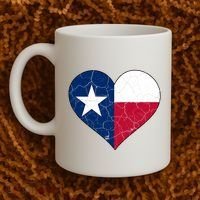 Texas Strong Distressed Heart Coffee Mug thumb 2