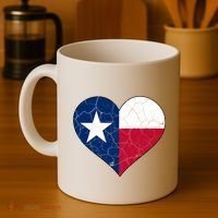 Texas Strong Distressed Heart Coffee Mug thumb 4