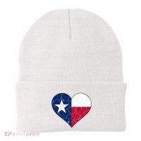 Texas Strong Distressed Heart Beanie thumb 0