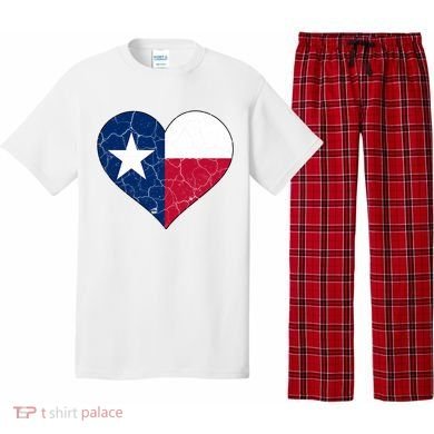 Texas Strong Distressed Heart Pajama Set
