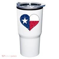 Texas Strong Distressed Heart Tumbler thumb 0