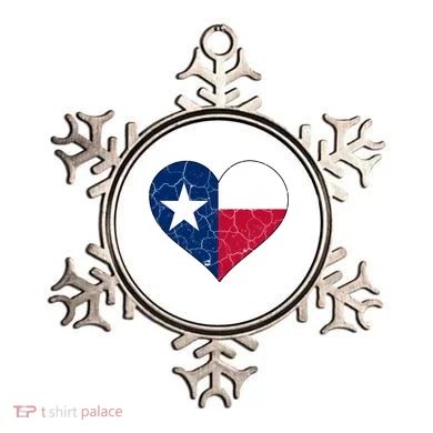 Texas Strong Distressed Heart Ornament