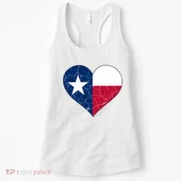 Texas Strong Distressed Heart Women's Tank Top thumb 0