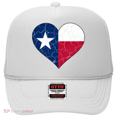 Texas Strong Distressed Heart Hat