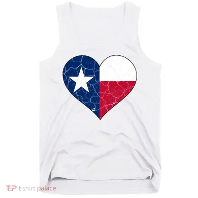 Texas Strong Distressed Heart Tank Top