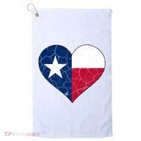 Texas Strong Distressed Heart Golf Towel thumb 0