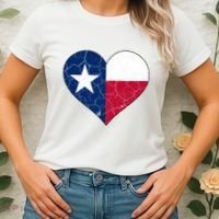 Texas Strong Distressed Heart Women's T-Shirt thumb 2