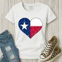 Texas Strong Distressed Heart Women's T-Shirt thumb 3