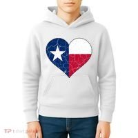 Texas Strong Distressed Heart Kids Hoodie thumb 4