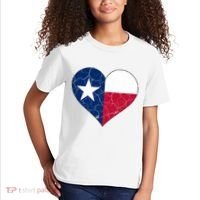 Texas Strong Distressed Heart Kids T-Shirt thumb 2
