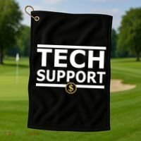 Tech Support Elon Musk D.O.G.E. Golf Towel thumb 1