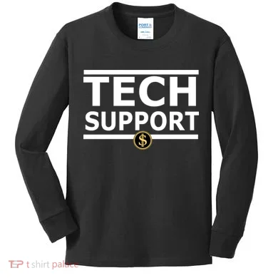 Tech Support Elon Musk D.O.G.E. Kids Long Sleeve Shirt