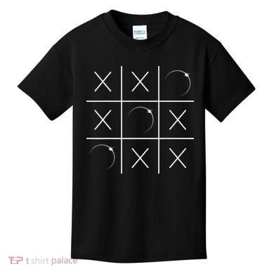 Total Solar Eclipse Tic Tac Toe 04.08.2024 Kids T-Shirt