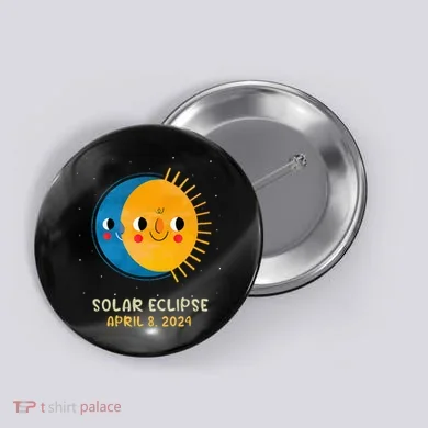 Total Solar Eclipse 2024 Cute Solar Eclipse Button
