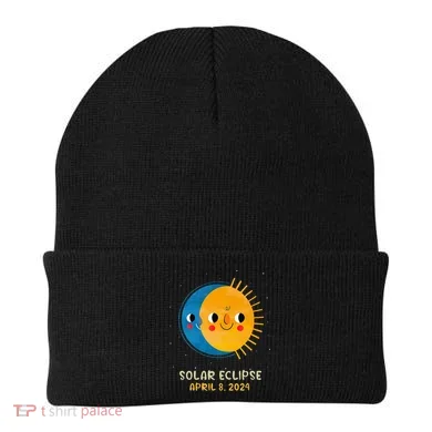 Total Solar Eclipse 2024 Cute Solar Eclipse Beanie