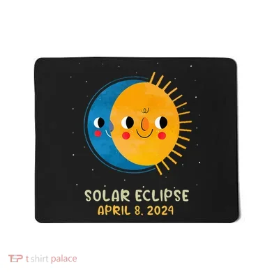 Total Solar Eclipse 2024 Cute Solar Eclipse Mousepad