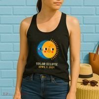 Total Solar Eclipse 2024 Cute Solar Eclipse Women's Tank Top thumb 2