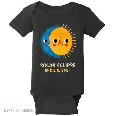 Total Solar Eclipse 2024 Cute Solar Eclipse Baby Bodysuit