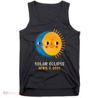 Total Solar Eclipse 2024 Cute Solar Eclipse Tank Top thumb 0