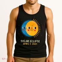 Total Solar Eclipse 2024 Cute Solar Eclipse Tank Top thumb 3
