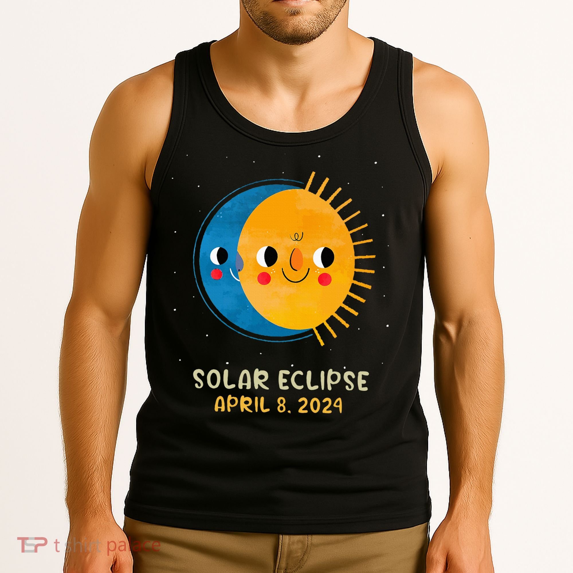 Total Solar Eclipse 2024 Cute Solar Eclipse Tank Top