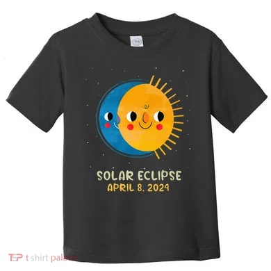 Total Solar Eclipse 2024 Cute Solar Eclipse Toddler T-Shirt